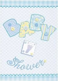 8pcs Blue Baby Stitching Invitations