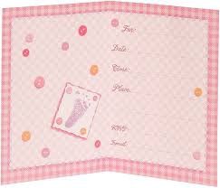 8pcs Baby Pink Stitching Invitations