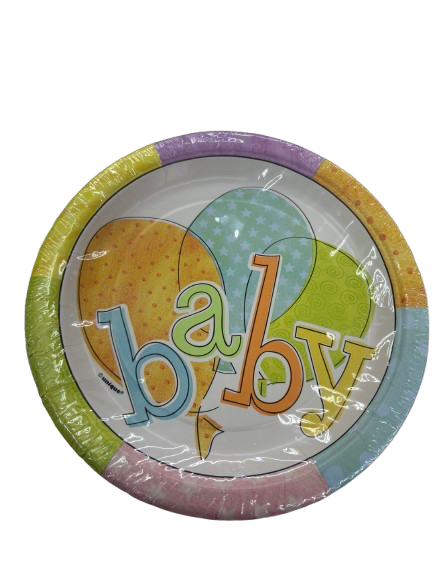 8pcs 7&quot; Baby Colors Plates