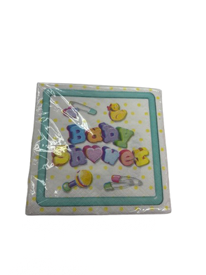 16pcs Baby Shower Baby Bliss Beverage Napkins
