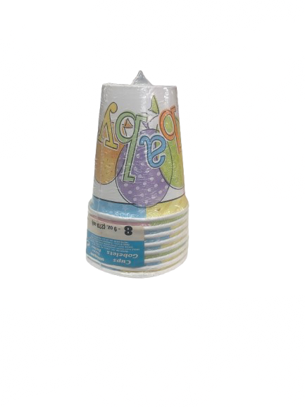 8pcs Baby Colors 9oz Cups