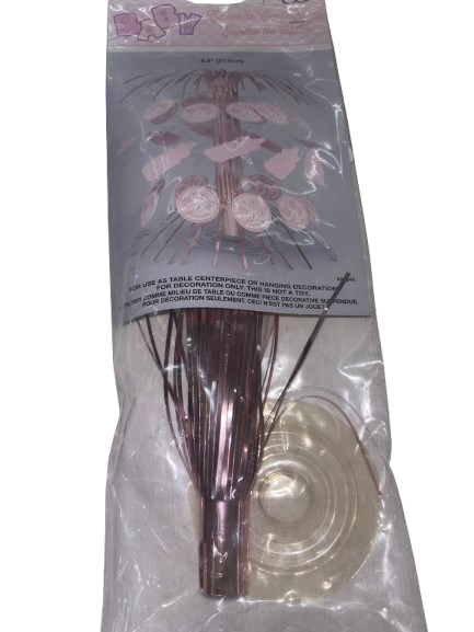 8.5&quot; Pink Baby Stitching Table Centerpiece