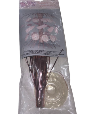 8.5&quot; Pink Baby Stitching Table Centerpiece