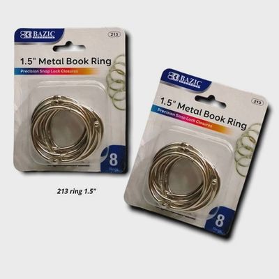 8pcs 1.5&quot; Metal Book Ring