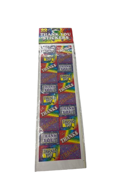 60pcs Thank You Stickers