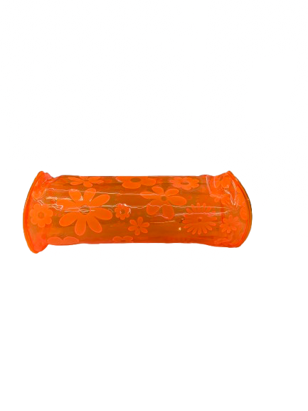 UTILART PENCIL CASE WITH FLOWER, Color: Orange
