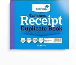 Silvine Carbonless Receipt Duplicate Book