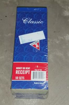 Classic Money or Rent Receipt Book