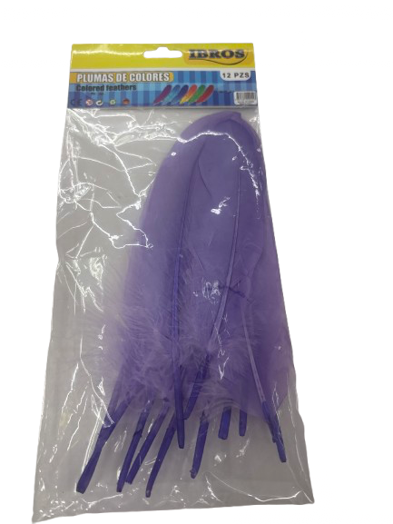 12pcs 13-15cm Feathers, Color: Lilac