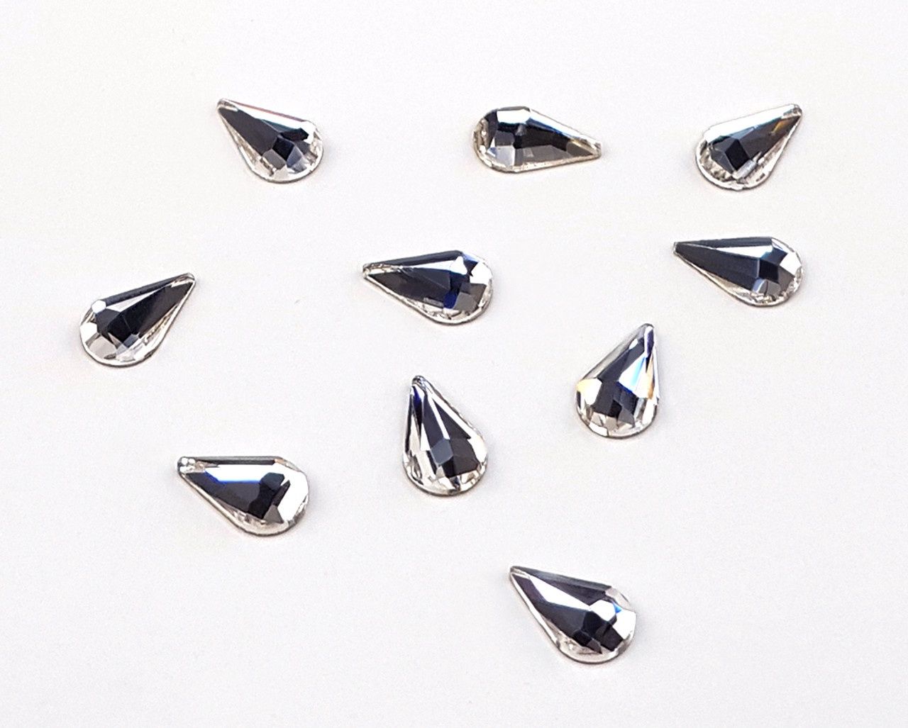 12pcs 13x8mm Teardrop Rhinestones