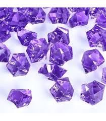 39pcs Medium Color Faux Decorative Stones, Color: Purple