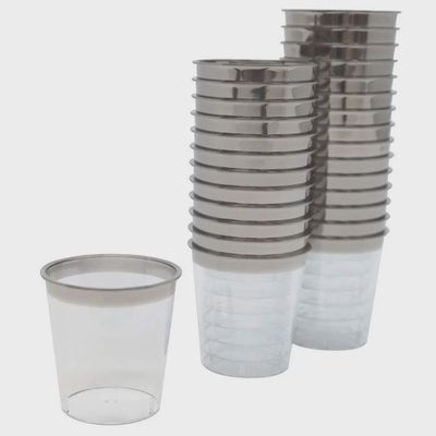 24pcs 1oz with Bronze Rim Shot Glasses