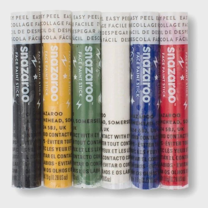 6pcs Snazaroo Face Paint Sticks