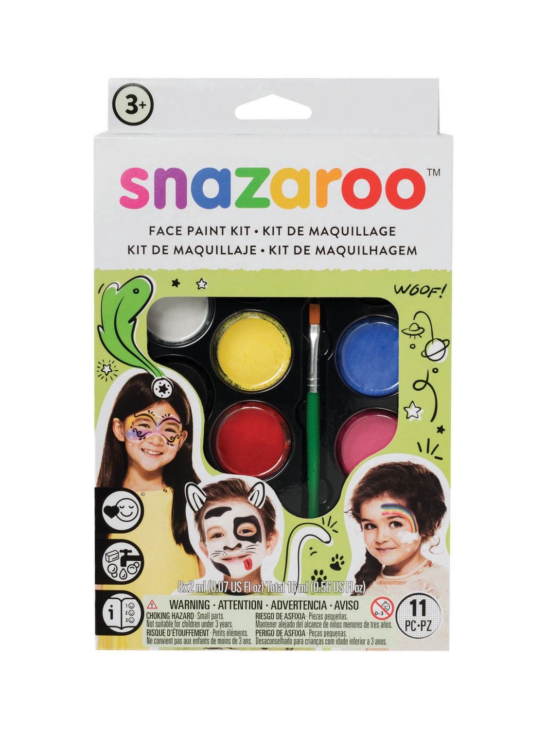 SNAZAROO FACE PAINT KIT 11PCS