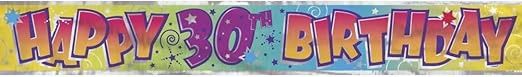 12ft Happy 30th Birthday Banner