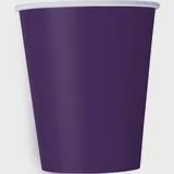 14pcs Solid Color Deep Purple 9oz Paper Cups