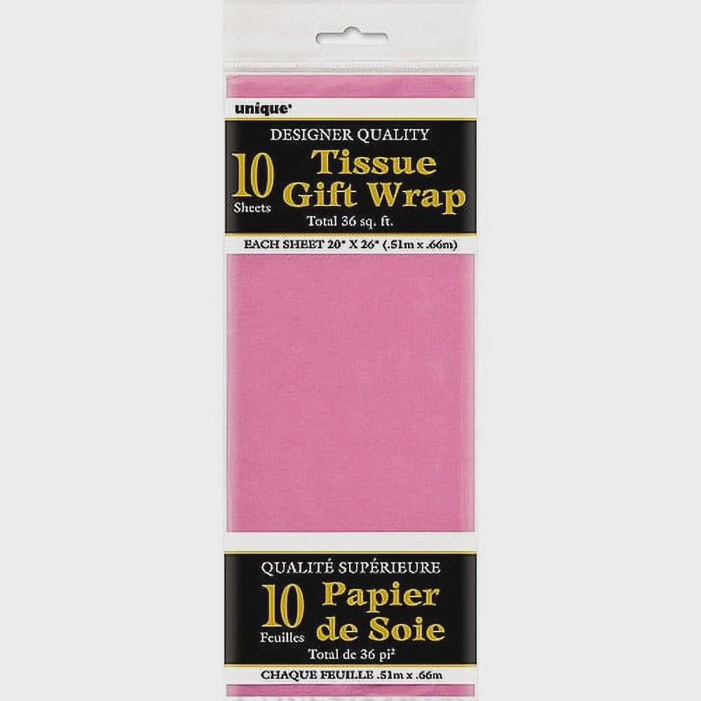 10 hot pink tissue paper
