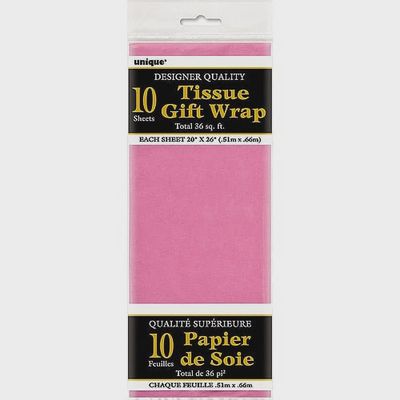 10 hot pink tissue paper