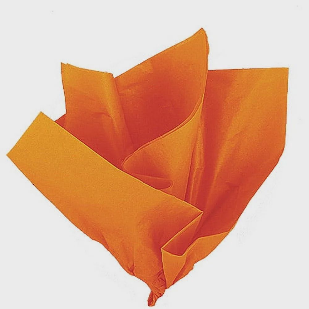 10 orange tissue paper