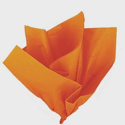 10 orange tissue paper