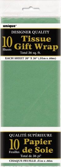 10 green tissue paper