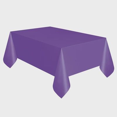 54&quot;x108&quot; Rectangular Plastic Tablecover (Neon Purple)