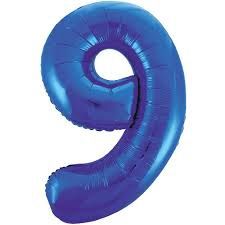 34&quot; #9 Blue Balloon (Helium)