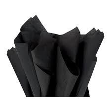 10 black tissue paper