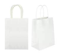 15cmx21cmx8cm Paper Gift Bags (Various Colours), Color: White