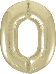 34" #0 Gold Balloon (Helium)