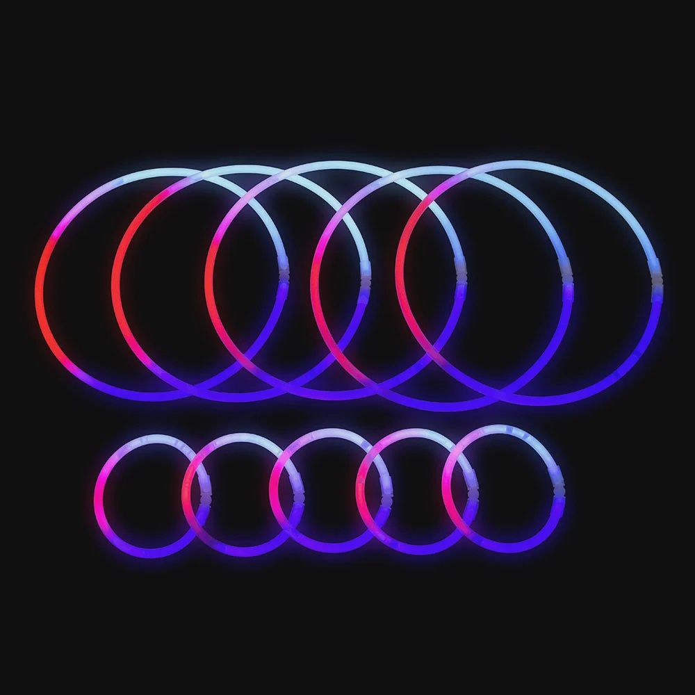 22&quot; 50pcs Tri Color Glow Party Set  (Red, Blue &amp; White)