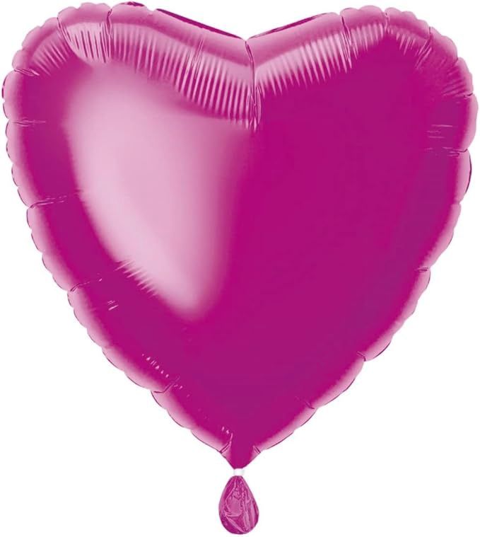 18&quot; Hot Pink  Heart Shaped Balloon (Helium)