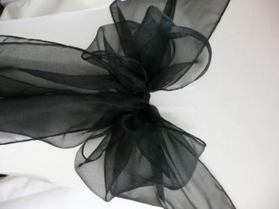 6pcs 2.7m Long Organza Chair Bows