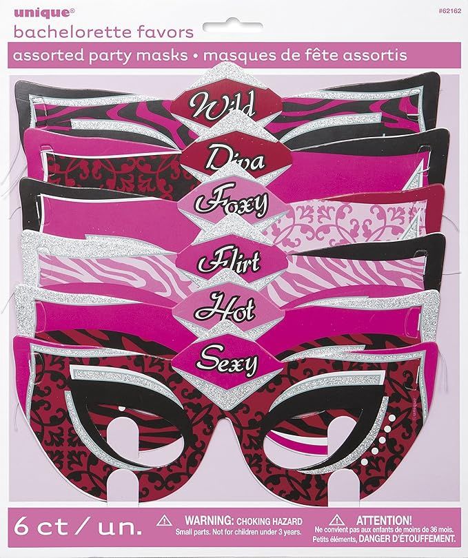 6pcs Assorted Bachelorette Party Masks