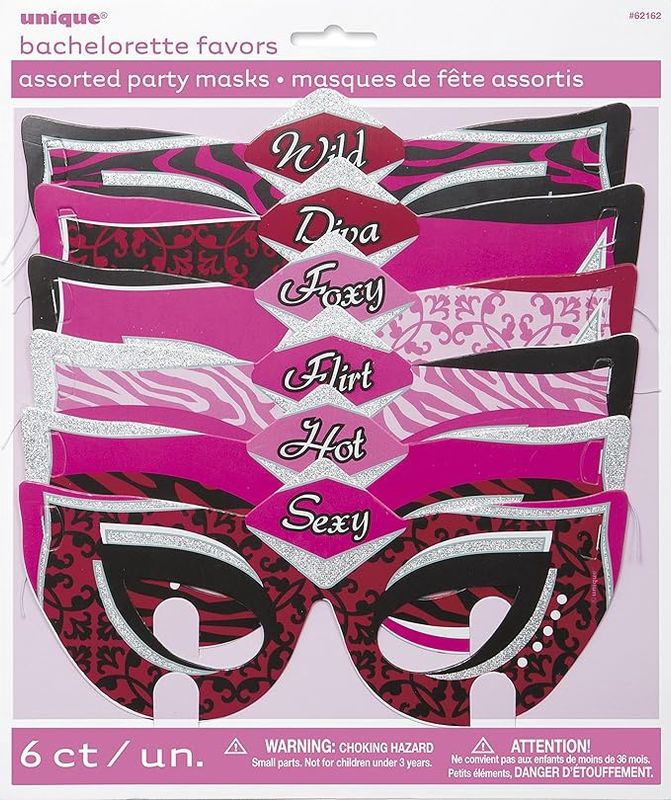 6pcs Assorted Bachelorette Party Masks