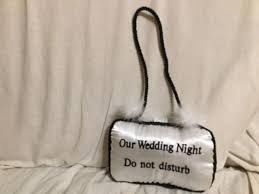 "Our Wedding Night Do not Disturb" Mini Hanging Pillow