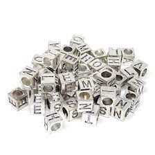 85pcs Plated Alphabet Beads