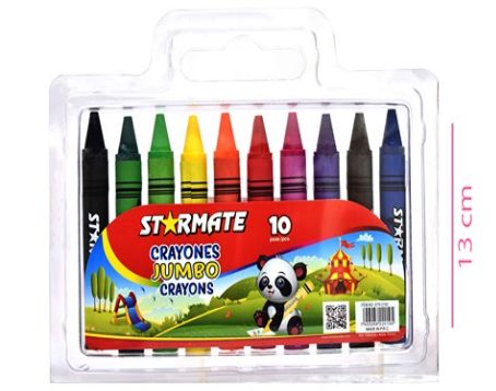 STARMATE 10pcs Jumbo Crayons