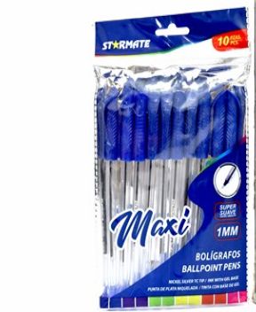STARMATE MAXI 10pcs Blue Ballpoint Pen