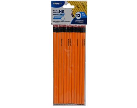 STARMATE 12pcs Yellow HB Pencils