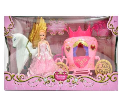 Princess Doll Carriage with Light &amp; Music