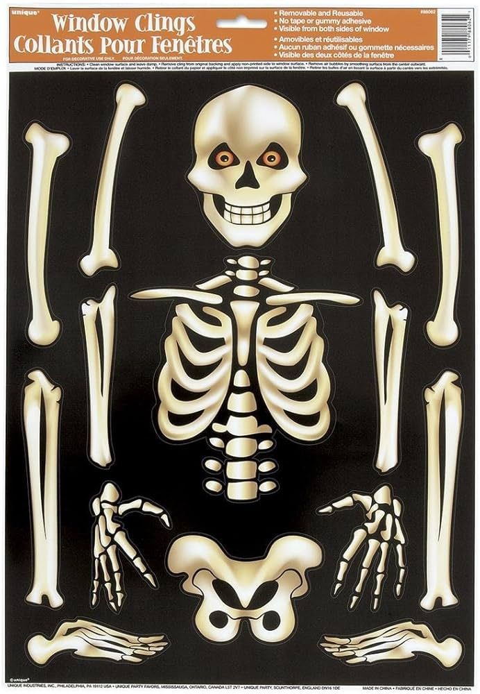 Window Clings of Skeleton