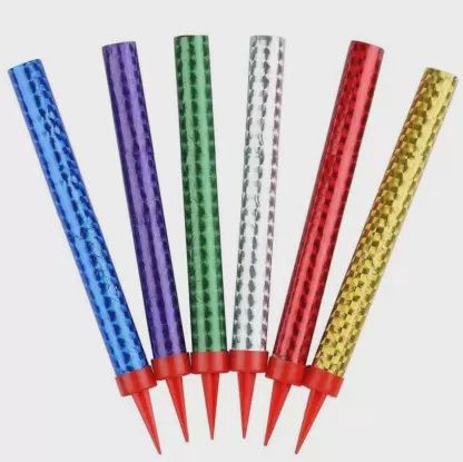 6pcs 6&quot; Shiny Sparkle Candles