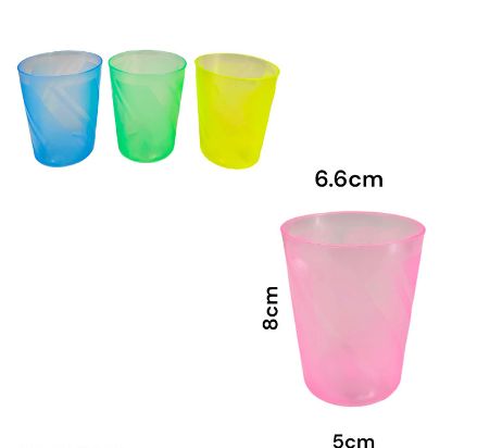 6pcs Plastic Cup (6.6cmx5cmx8cm)