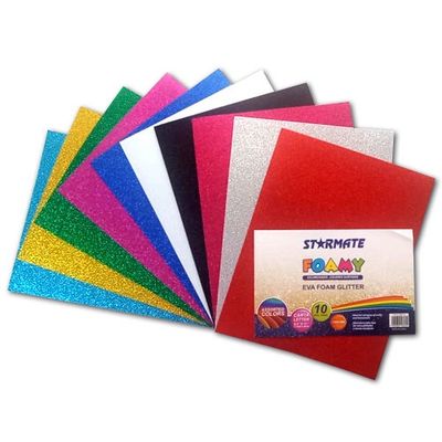 STARMATE 10pcs 8.5&quot;x11&quot; Eva Foam Glitter (Mix Colors)