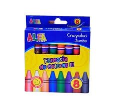 ALFA 8pcs Jumbo Wax Crayons