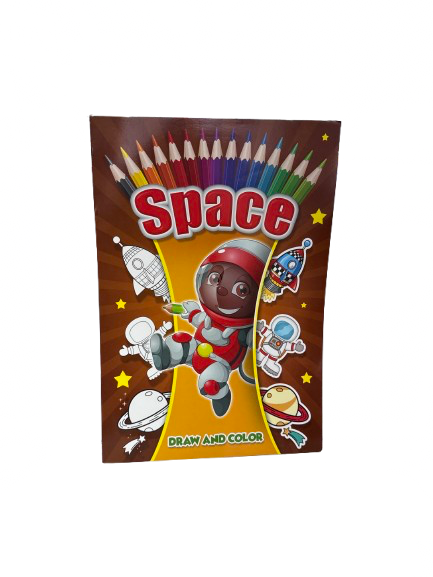 Jumbo Draw and Color Coloring Book, Type: Space