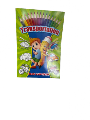 Jumbo Draw and Color Coloring Book