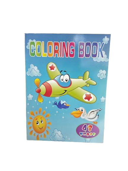 48pages Coloring Book, Type: Airplane Front