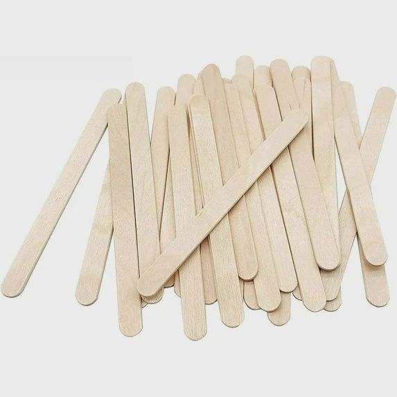ALFA 100pcs Natural Craft Sticks (114mmx10mmx2mm)